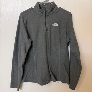The North Face Women's Gray Quarter-Zip Fleece Top